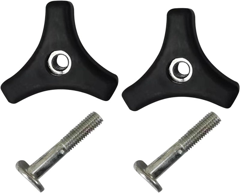 RUIFUU 2 Sets Lawn Mower Handle Bolts, Triangle Handle Knob Nut Screw Bolt for Most Lawn Machine, Lawn Mower Handle Hand Fixing Nut - Image 1